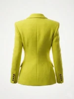 Emily in Paris S6 Lily Collins Yellow Jacket Back View