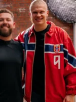 Erling Haaland Norway Flag Leather Jacket