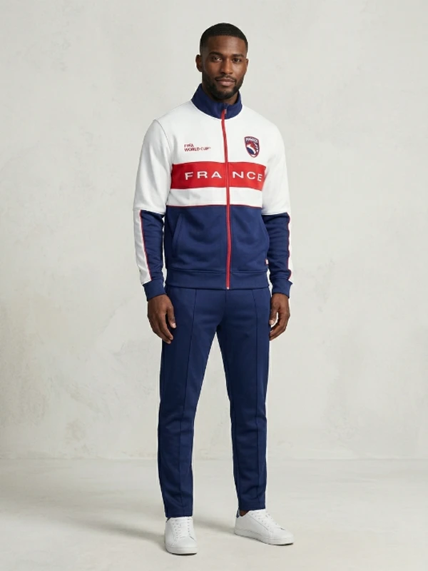 FIFA World Cup 2026 France Track Jacket Front View FIFA World Cup 2026 France Track Jacket Front View
