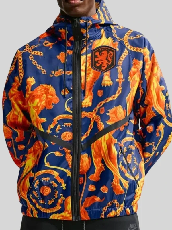 FIFA World Cup 2026 Netherlands Anthem Jacket Front View FIFA World Cup 2026 Netherlands Anthem Jacket Front View