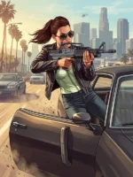 Female Protagonist GTA 6 Black Leather Jacket View Look