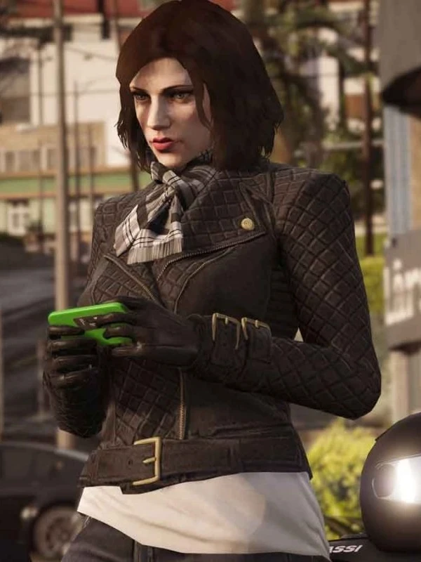 Female Protagonist GTA 6 Leather Jacket Front View Female Protagonist GTA 6 Leather Jacket Front View