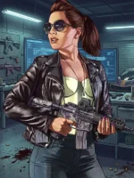GTA 6 Female Protagonist Leather Jacket Front View