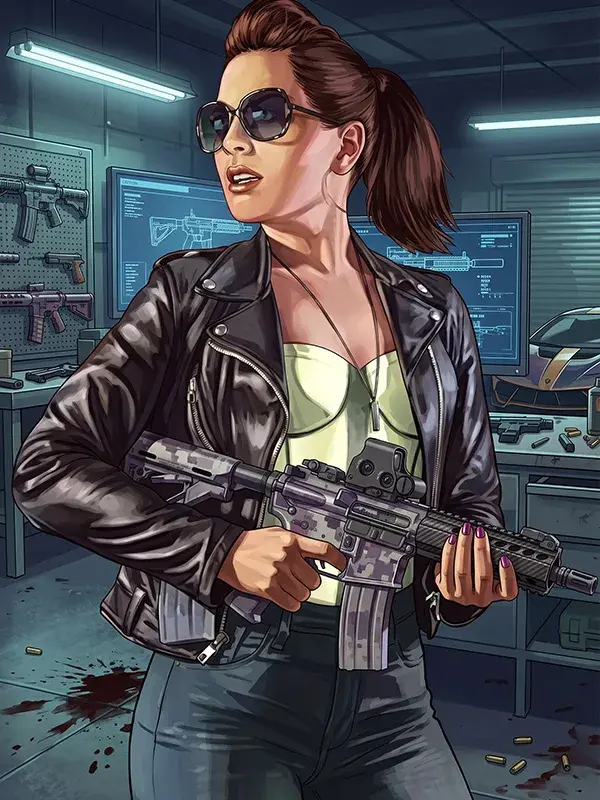 GTA 6 Female Protagonist Leather Jacket Front View
