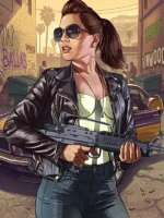GTA 6 Female Protagonist Leather Jacket Side View