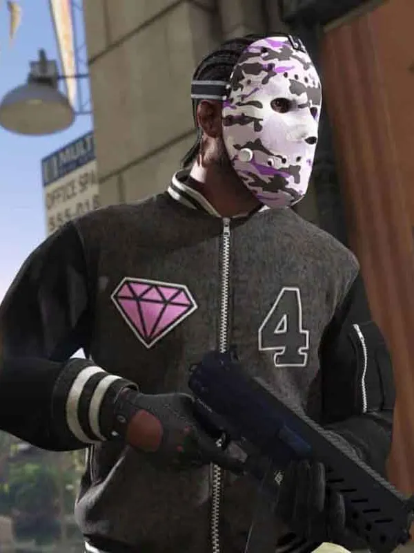GTA 6 Panther Letterman Varsity Jacket Front View GTA 6 Panther Letterman Varsity Jacket Front View