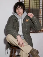 Gdbg X Alpha M-65 Upcycled Jacket Front View