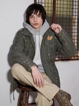 Gdbg X Alpha M-65 Upcycled Jacket Front View