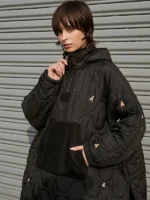 Gdbg X Alpha Upcycled Beaded Poncho Coat Design View