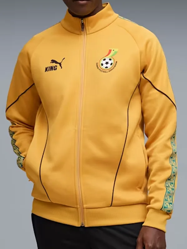 Ghana KING Anthem Mens Track Jacket Front View Ghana KING Anthem Mens Track Jacket Front View
