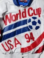 Jeff Hamilton USA World Cup Leather Jacket Close-Up View