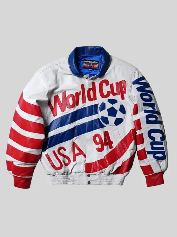 Jeff Hamilton USA World Cup Leather Jacket Front View