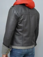 Kingdom Hearts 4 Cosplay Hooded Leather Jacket Back View