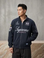 La Martina Supreme Zip Up Sweatshirt Navy