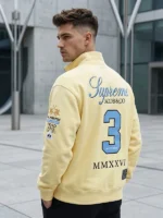 La Martina x Supreme Zip Up Sweatshirt Yellow Back View