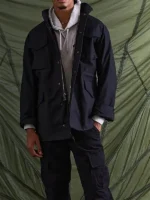 M-65 Field Alpha Industries Black Jacket View Look Closure View