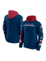 Men's Houston Texans Patched Out Pullover Hoodie Back And Front Look