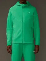 NOCTA Tech Fleece Full Zip Hoodie Green Front View