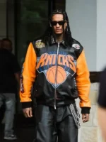 New York Knicks Jordan Clarkson Leather Jacket