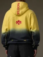 Nocta O CAN CS Fleece Hoodie Yellow And Black Back View