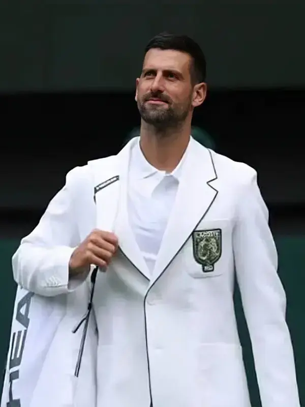 Novak Djokovic Wimbledon White Blazer Front View