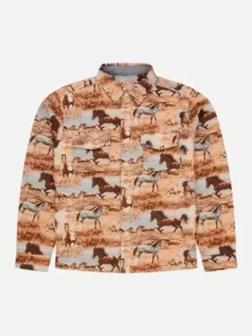 Off Campus Dexter Horse Print Jacket Front View