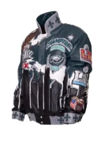 Philadelphia Super Bowl Champions Leather Jacket Side View