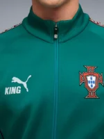 Portugal KING Anthem Mens Soccer Jacket Close-Up View