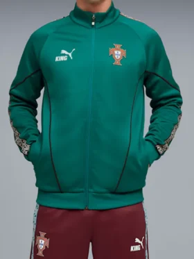 Portugal KING Anthem Mens Soccer Jacket Front View
