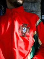 Portugal Nylon Windbreaker Jacket Close-Up View