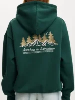 Premium Oversized Pullover Graphic Hoodie Back View