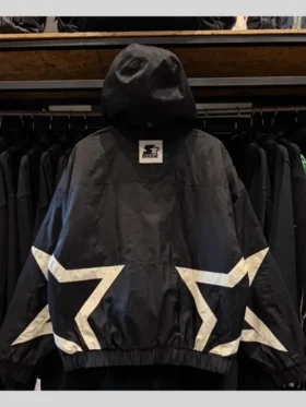 Rhude-x-Starter-Anorak-Black-Hooded-Jacket