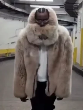 SGA Fur Jacket front view showing collar, closure, fur texture, and clean jacket design