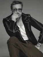 SNL Ryan Gosling Studded Leather Jacket View Look