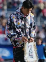 South Korea Hooded Anthem Jacket Side View