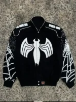 Spiderman Back in Black Varsity Jacket View Look