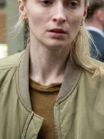 Steal 2026 Sophie Turner Bomber Jacket Close-Up View