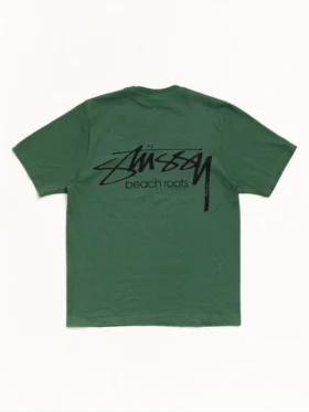 Stussy x OL Beach Roots Pigment TEE Back View