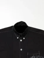 Stussy x OL Borrowed Bd Short Sleeve Shirt Close-Up View