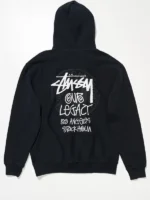 Stussy x OL Buana Black Hood Back View