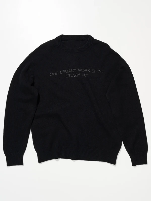 Stussy x OL Knitted Round Neck TEE Front View Stussy x OL Knitted Round Neck TEE Front View