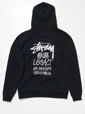 Stussy x OL Surfman Black Hood Back View