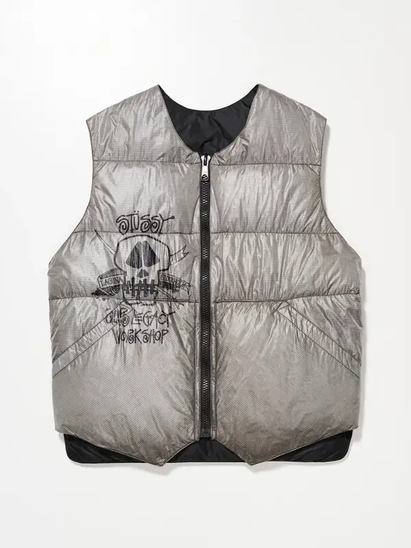 Stussy x OL x Cdw Reversible Puffer Vest Front Look Stussy x OL x Cdw Reversible Puffer Vest Front Look