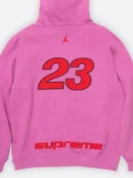 Supreme x Jordan Zip Up Hoodie Back Look
