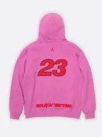 Supreme x Jordan Zip Up Hoodie Back View