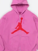 Supreme x Jordan Zip Up Hoodie Close-Up View