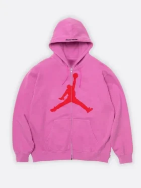 Supreme x Jordan Zip Up Hoodie Front View