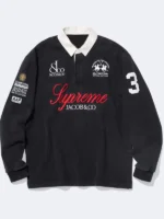 Supreme x La Jacob & Co Martina Rugby Shirt Black Front View
