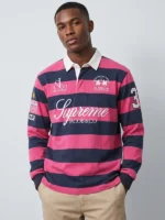 Supreme x La Jacob & Co Martina Stripe Rugby Shirt