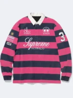Supreme x La Jacob & Co Martina Stripe Rugby Shirt Front View